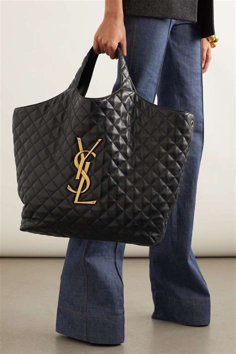 Saint Laurent Ysl Bv Bold Tote Bag Black 